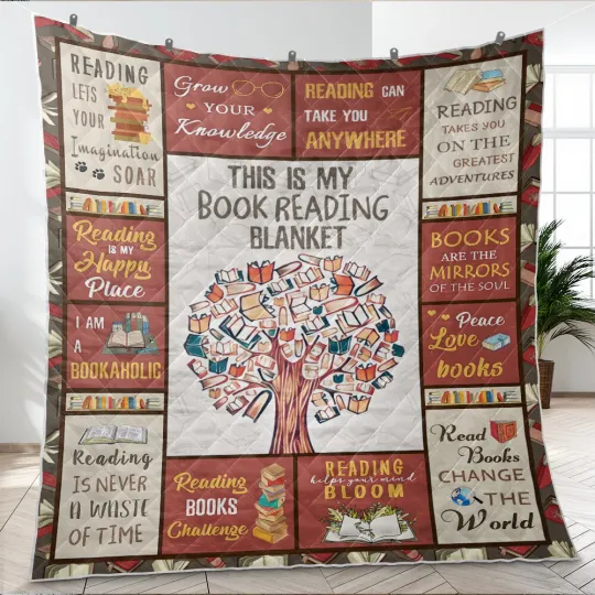 Discover Book Lovers Quilt, Book Lovers Quotes Quilt Blanket Readers Soft and Cozy