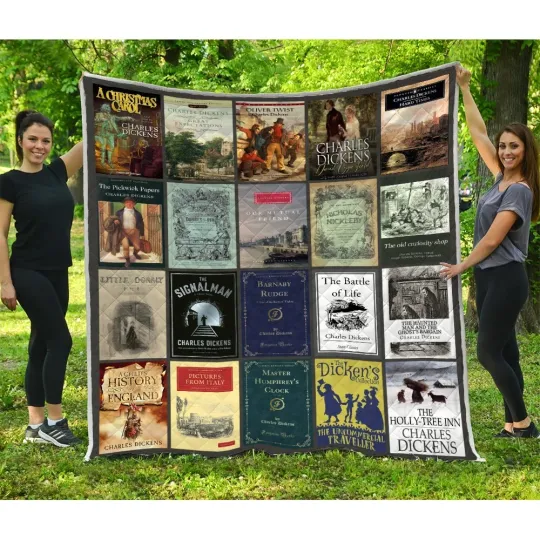 Discover Charles Dickens Quilt, Charles Dickens Quilt Blanket Soft and Cozy Gifts