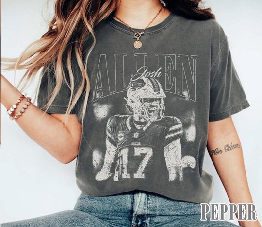 Discover Josh Allen Football T-shirt, Retro Josh Allen T-shirt, Josh Allen Fan T-shirt, God Bless Go Bill, Bill Football shirt