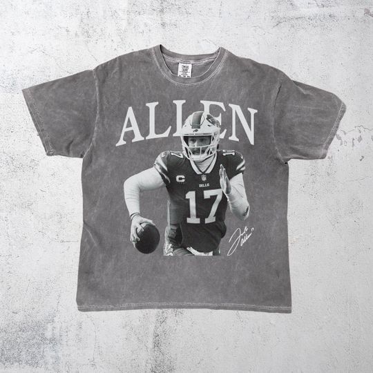 Josh Allen Football Comfort Colors Shirt, Game Day Shirt, Retro Football Tee