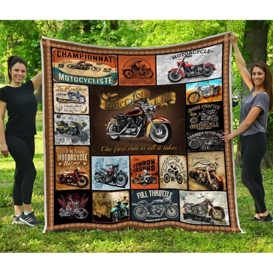 Discover Motorcycle Quilt, Motorcycle Quilt Blanket Soft and Cozy Luxury