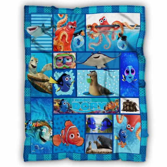 Finding Dory Blanket, Finding Dory Movies Fleece, Sherpa Blanket Gifts