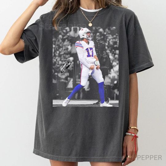 Discover Vintage 90s Josh Allen Shirt Football Graphic Tee
