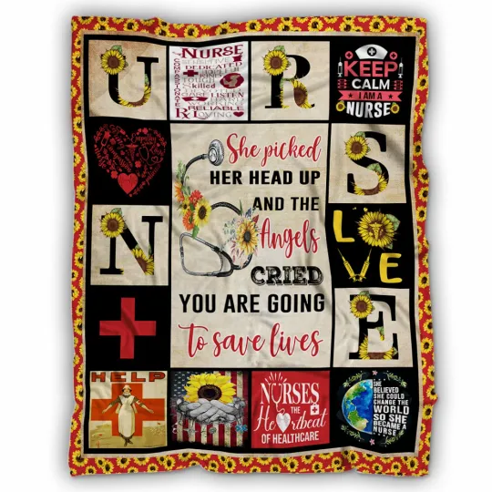 Discover Nurse Blanket, Keep Calm I Am A Nurse Fleece, Sherpa Blankets