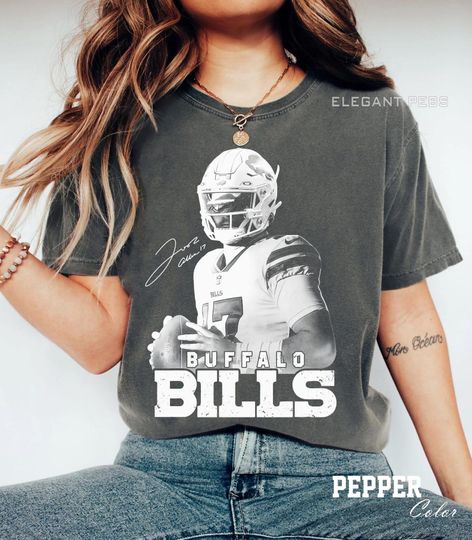 Discover Vintage Josh Allen Shirt, Allen Retro Rap Tee, Game Day Shirt, Buffalo Football Shirt, Josh Allen 17 Fan Shirt