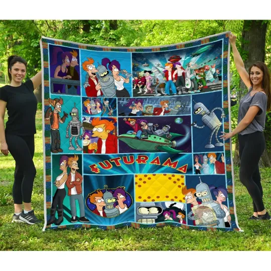 Discover Futurama Quilt, Futurama Cartoon TV Series Quilt Blanket Soft and Cozy Luxury