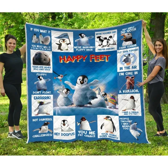 Discover Happy Feet Quilt, Happy Feet Cartoon Movies Quilt Blanket Soft and Cozy