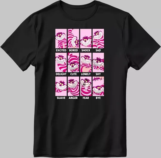 Discover Disney Cheshire Cat T-Shirt, Emotions Character