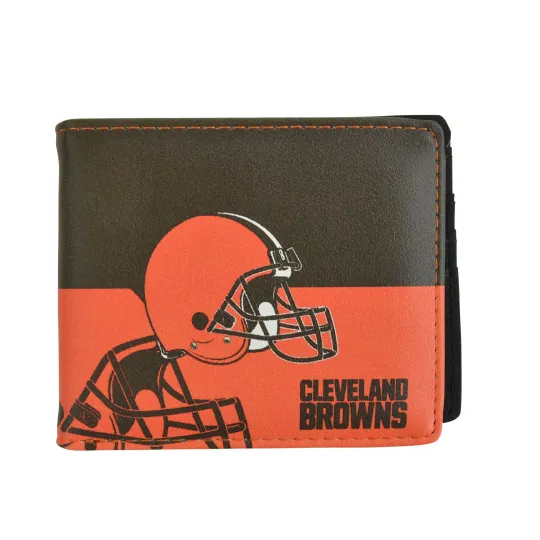 Discover football Cleveland Browns Team Men Leather Wallet Gift For Him