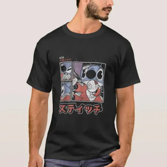 Discover Disney Lilo Stitch Shirt, Stitch Day Kanji T-Shirt, Gift For Friends