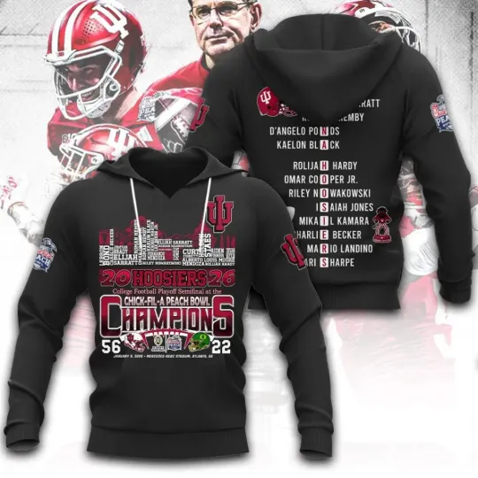 Discover Hoosiers Football 2026 National Championship 3D Hoodie