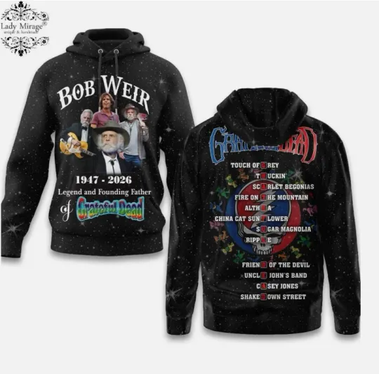 Discover 3D HOODIE Bob Weir LEGEND All sizes All Over Printed