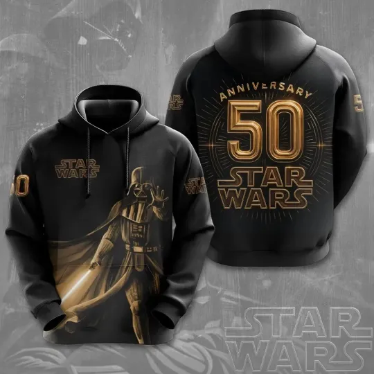 Discover Star Wars A New Hope 50th Anniversary Darth Vader Hoodie 3D