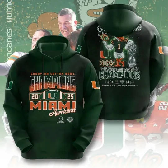 Discover Hurricanes Football 3D Hoodie