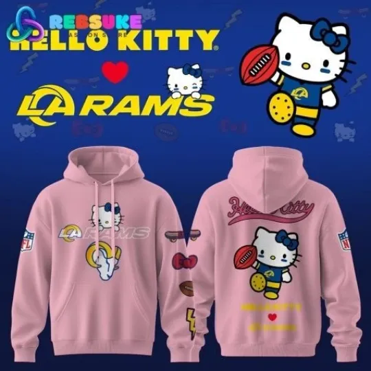 Discover LA Ram x Hello 1Kitty Limited Edition 3D Hoodie Unisex