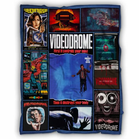 Discover Videodrome Blanket, Videodrome Horror Movies Fleece, Sherpa Blanket
