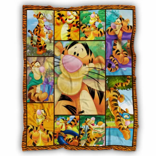 Discover Tigger Blanket, Winnie The Pooh Cartoon Fleece, Sherpa Blanket Gifts