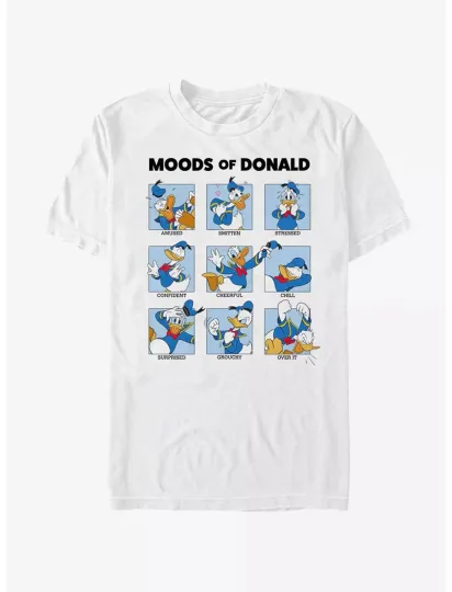 Discover Disney Donald Duck Moods Of Donald White T-Shirt