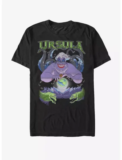 Discover Disney The Little Mermaid Ursula Charm Black T-Shirt