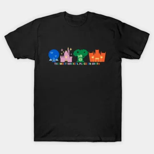 Discover Disney The Most Magical T-Shirt Black, Place On Earth 2025
