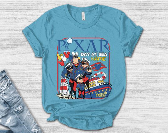Custom Disney Cruise Line Pixar Day At Sea 2026 Shirt, Disney Incredible Family Cruise Trip Tee