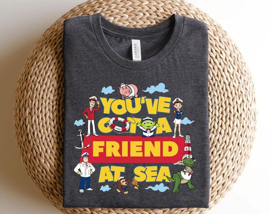 Discover Retro Toy Story Cruise Shirt You've Got A Friend At Sea Tee, Disney Cruise Line Pixar Day At Sea 2026 Shirt