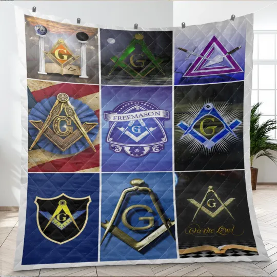 Discover Freemason Quilt, Freedom Masonic Quilt Blanket Soft and Cozy Luxury