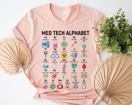 Discover Medical Laboratory Alphabet Lab Week T-Shirt for Hospital and Office Staff