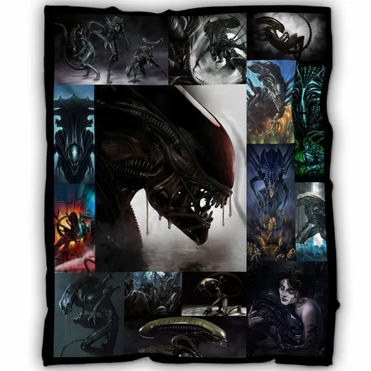 Discover Alien Xenomorph Blanket, Alien Movies Fleece, Sherpa Blanket Soft and Cozy