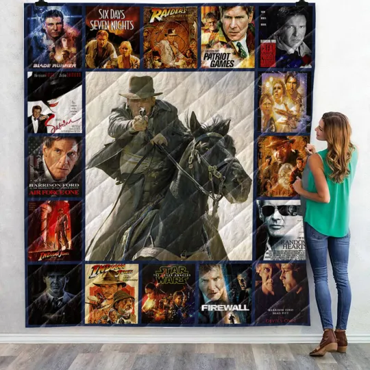 Discover Harrison Ford Quilt, Harrison Ford Quilt Blanket Soft and Cozy Luxury Gifts