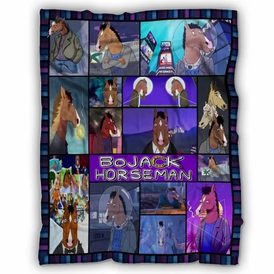 Discover BoJack Horseman Blanket, BoJack Horseman TV Series Fleece, Sherpa Blanket