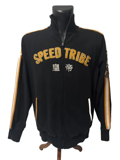 Discover Lucky Brand Men's Y2K Black  Stand-Up Collar  Full Zip  Sweatshirt/Jacket Sz L