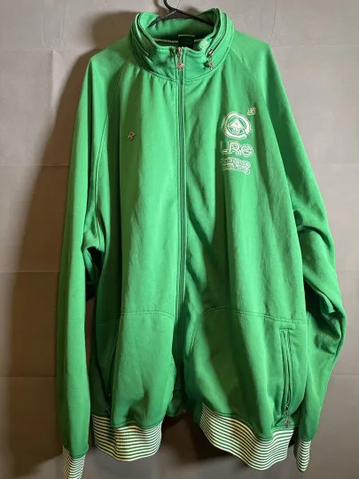 Discover LRG Jacket Mens Large Green Full Zip Track Sweatshirt Original Logo Research