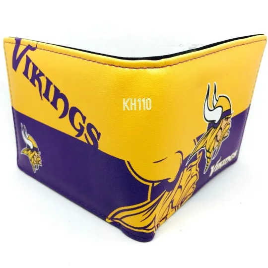 Minnesota Vikings Leather Bifold Wallet for Men