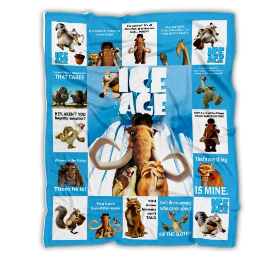Discover Ice Age Blanket, Ice Age Movies Fleece, Sherpa Blanket Soft and Cozy Luxury