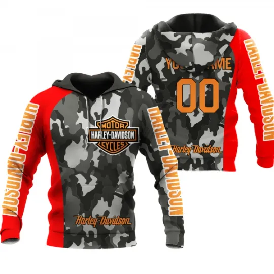 Discover Personalized Harley Racing Davidson 3D Hoodie , Unisex Adults S-5XL