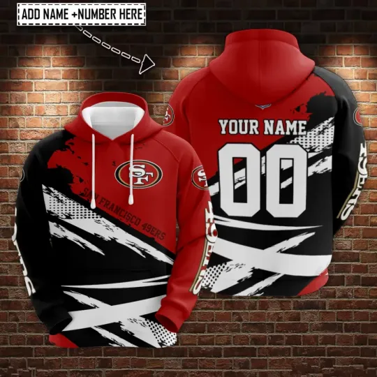 Discover Personalized San Francisco Football Team 49erss Hoodie Lightweight Adults S-5XL