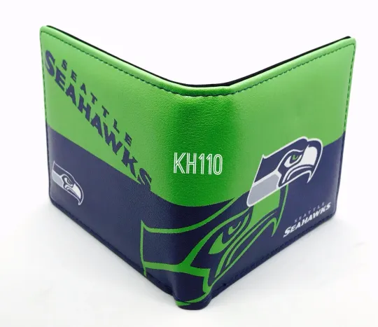 Discover Seattle Seahawks Leather Bifold Wallet for Men
