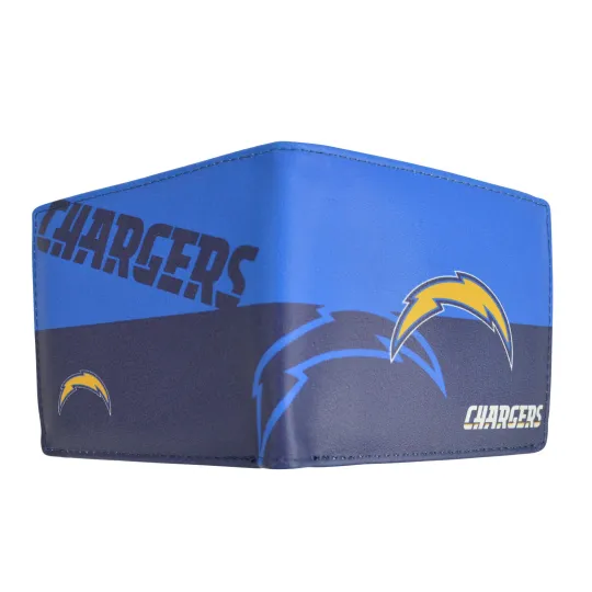 Los Angeles Chargers Bifold Men's Wallet in Synthetic Leather with Graphic Logo
