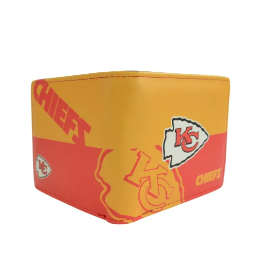 Kansas City Chiefs Synthetic Leather Bifold Wallet for Men