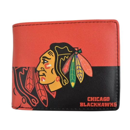 Chicago Blackhawks Bifold Men's Wallet in Synthetic Leather