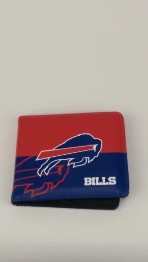 Discover Buffalo Bills Licensed Bifold Men’s Wallet in Full-Colored Vegan Leather