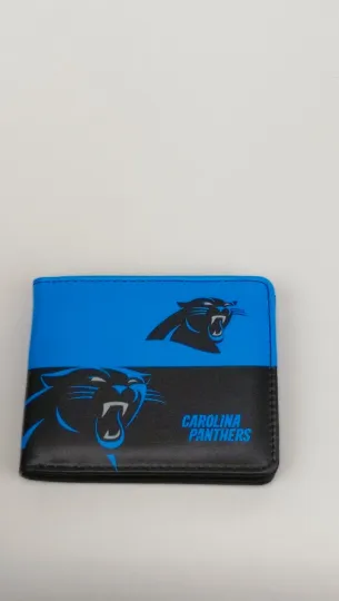 Carolina Panthers Bifold Wallet Vegan Leather Football License