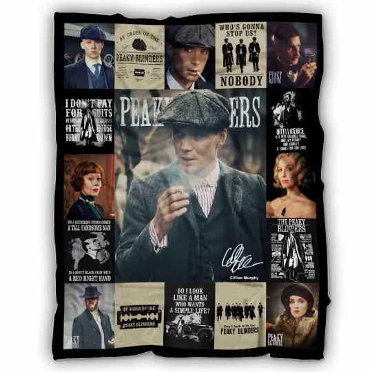 Peaky Blinders Blanket, Peaky Blinders TV Series Fleece, Sherpa Blanket