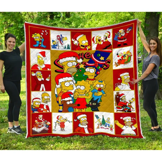 The Simpsons Quilt, The Simpsons Cartoon TV Series Quilt Blanket