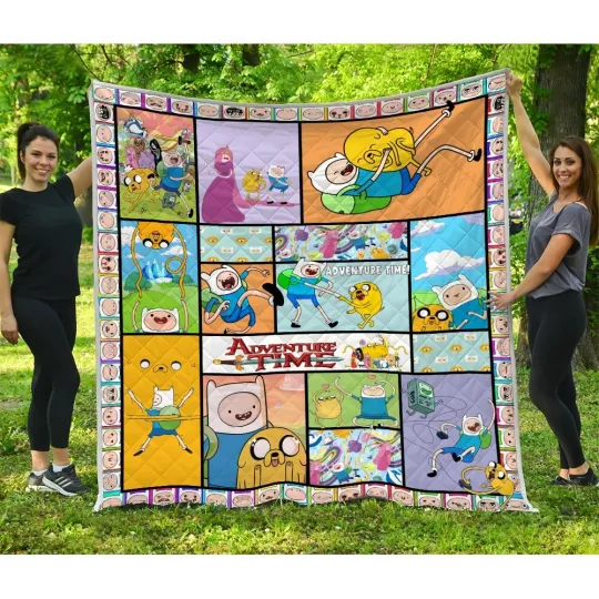 Discover Adventure Time Quilt, Adventure Time TV Series Quilt Blanket Soft and Cozy