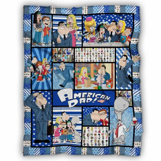 American Dad Blanket, American Dad! TV Series Fleece, Sherpa Blanket