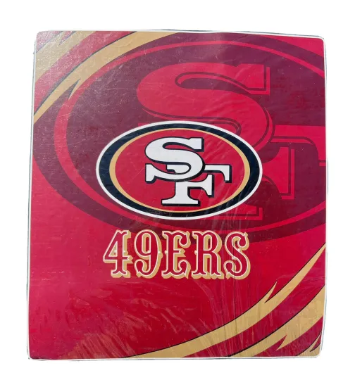 San Francisco 49ers Football King Size Raschel Blanket