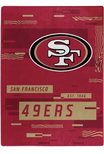 Discover San Francisco 49ers Raschel Throw Blanket