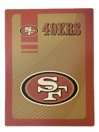 San Francisco 49ers Football Royal Rashel Throw Blanket  Logo Brands